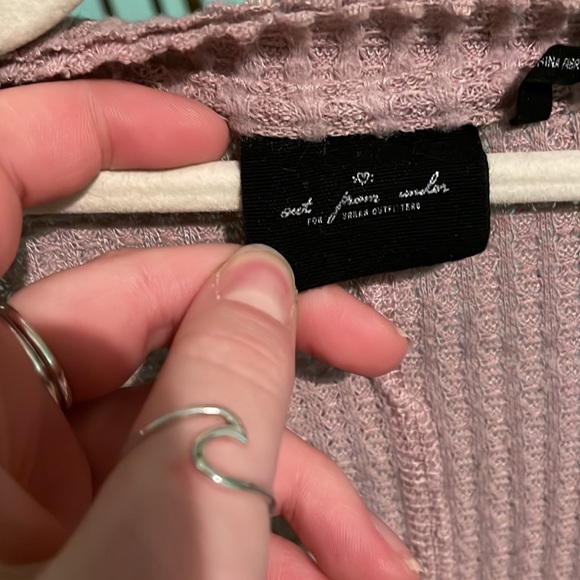 Mauve waffle Henley - Picture 3 of 6